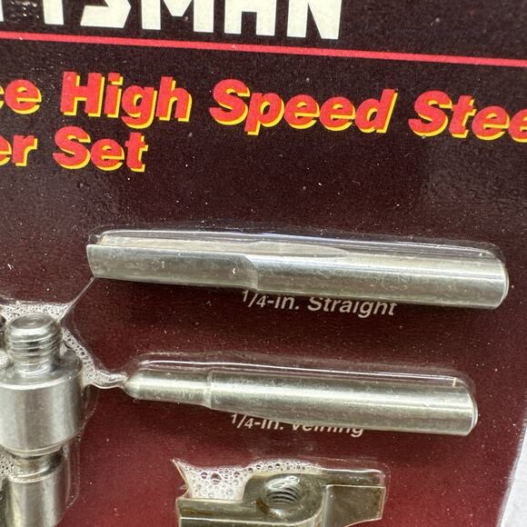 Vntg Craftsman 4 Pc Router Bit Starter Set # 929021 Made USA High Speed Steel - Picture 5 of 14